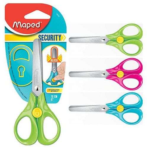 Žirklės MAPED Security, 13 cm, asortimente