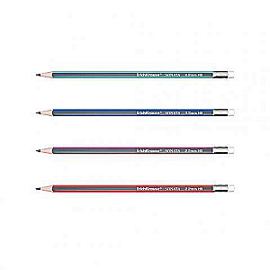 Schwarzer Graphit-Dreikant-Bleistift mit Radiergummi - Sonata HB