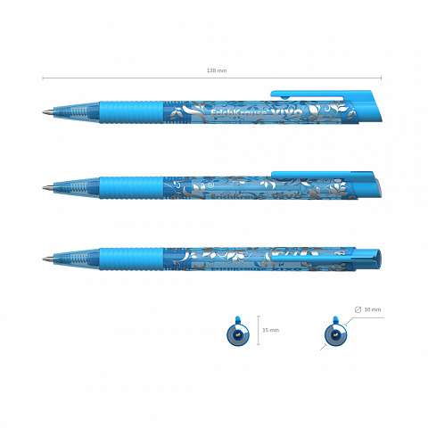 Kugelschreiber automatischer ErichKrause VIVO Spring, Tintfarbe blau