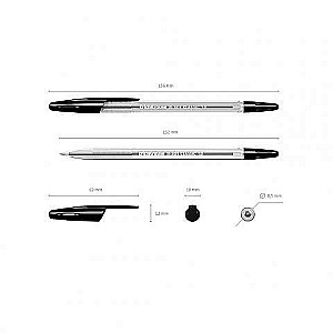 Kugelschreiber ErichKrause R-301 Classic Stick 1.0, Tintenfarbe schwarz