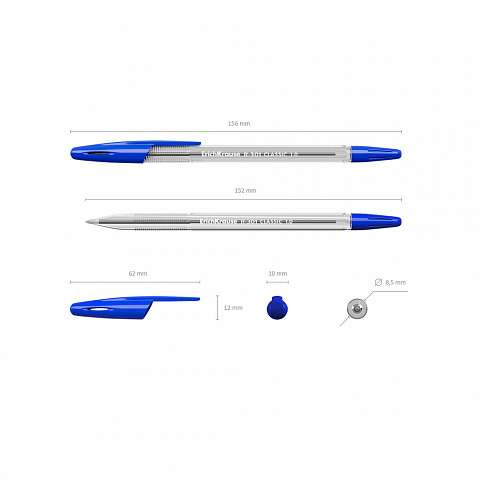 Długopis ErichKrause R-301 Classic Stick 1.0, kolor tuszu: niebieski