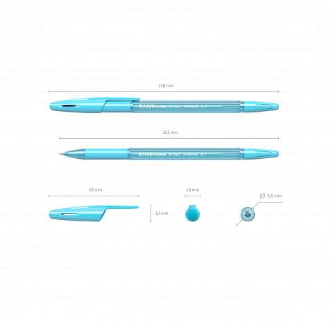 Kugelschreiber ErichKrause R-301 Spring Stick&Grip 0.7, Tinte blau
