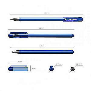 Gelstift ErichKrause G-Soft, Tintenfarbe blau