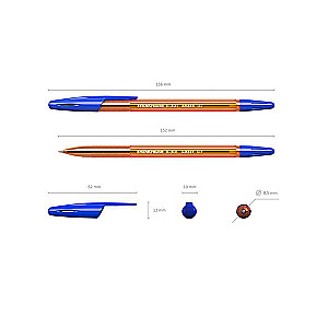 Długopis żelowy ErichKrause R-301 Amber Stick 0.7, kolor atramentu niebieski