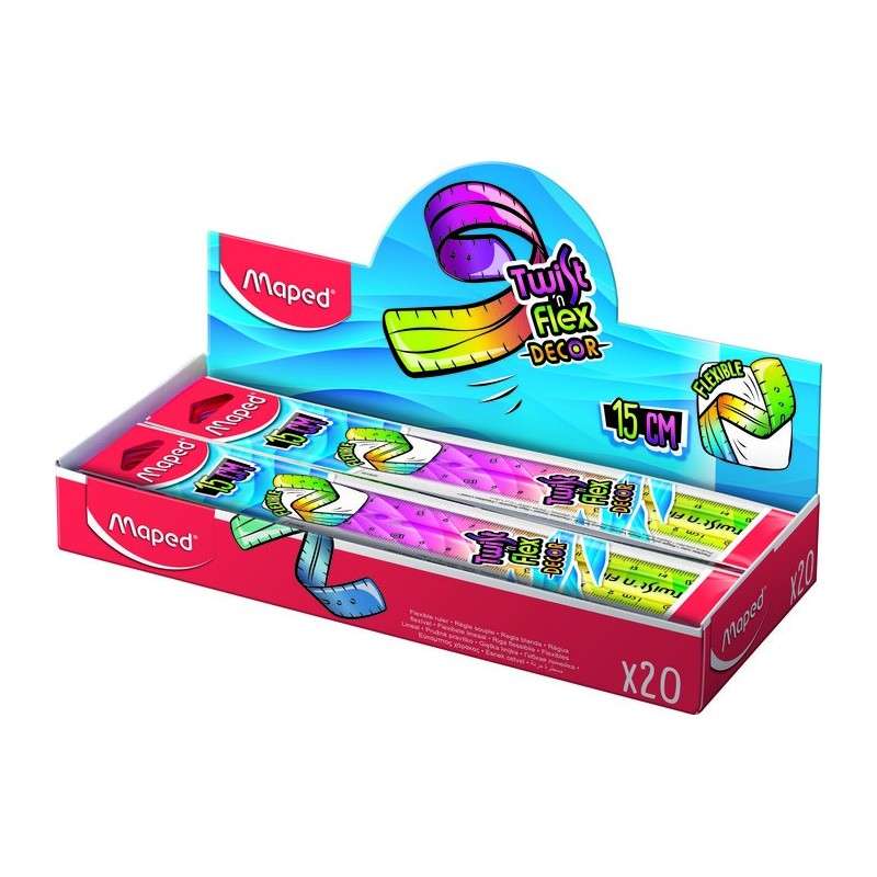 MAPED Twist'n Flex 15cm Dekor linijėlė