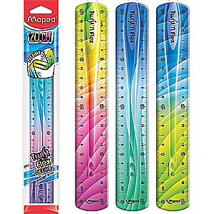 MAPED Twist'n Flex 20cm Dekor liniuotė, asortimente
