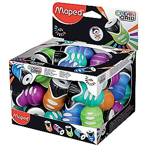 Maped Clean Grip Sharpener, 1 hole with soft zone, assorted