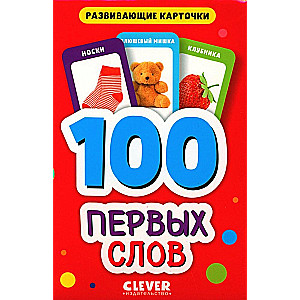 100 pierwszych słów. Edukacyjne karty dla maluchów. (50 kart)