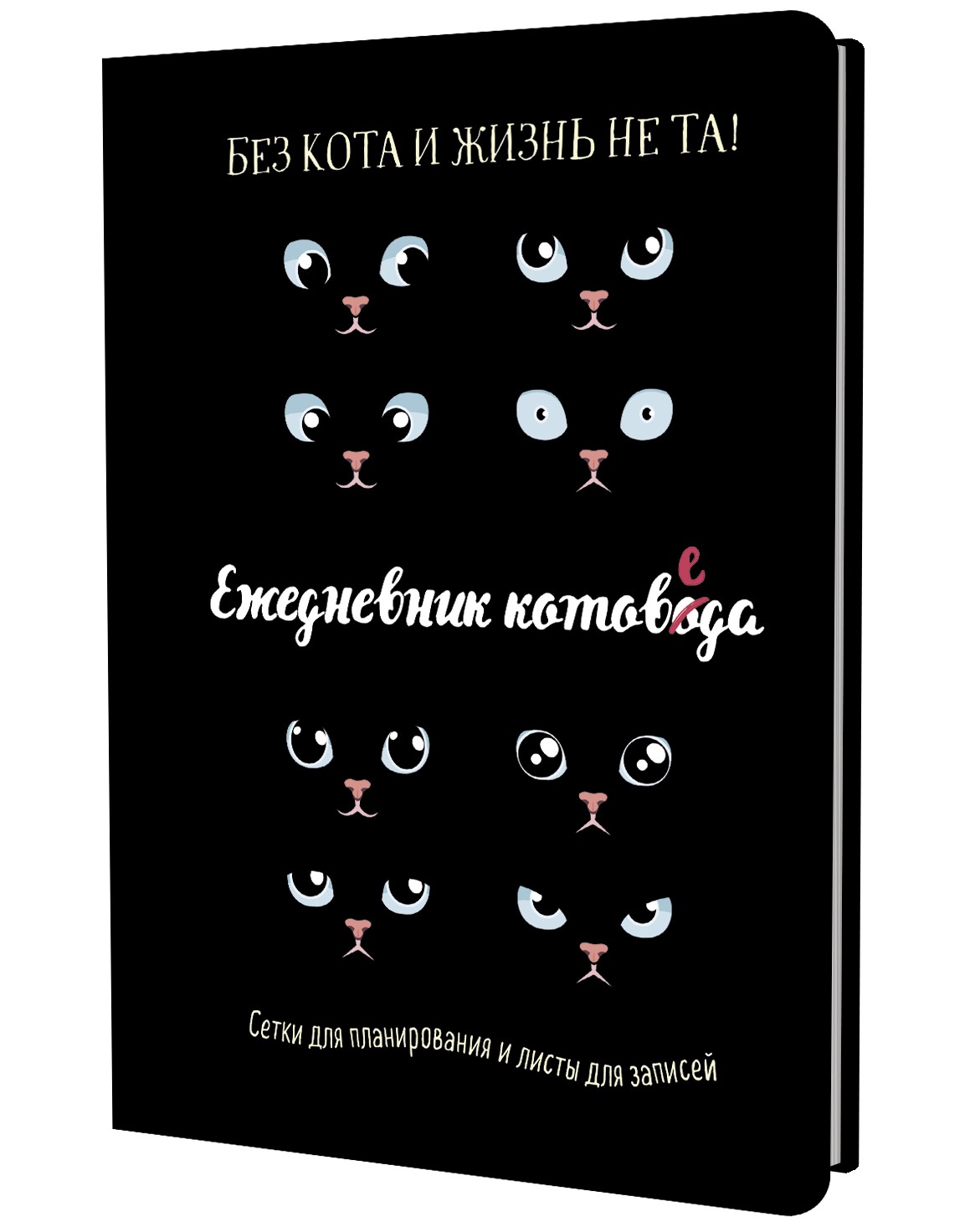 Aizņemta kaķa dienasgrāmata (melna)