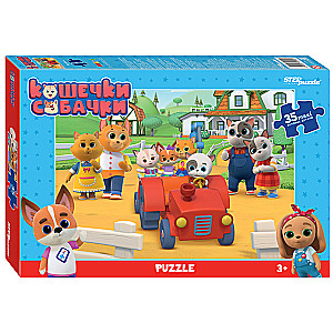 Mozaika puzzle 35 MAXI Kotki i pieski