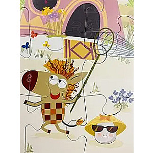 Mozaika puzzle maxi 24 Zebra w kratkę
