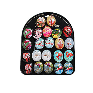 Flamingo Magnet (round)