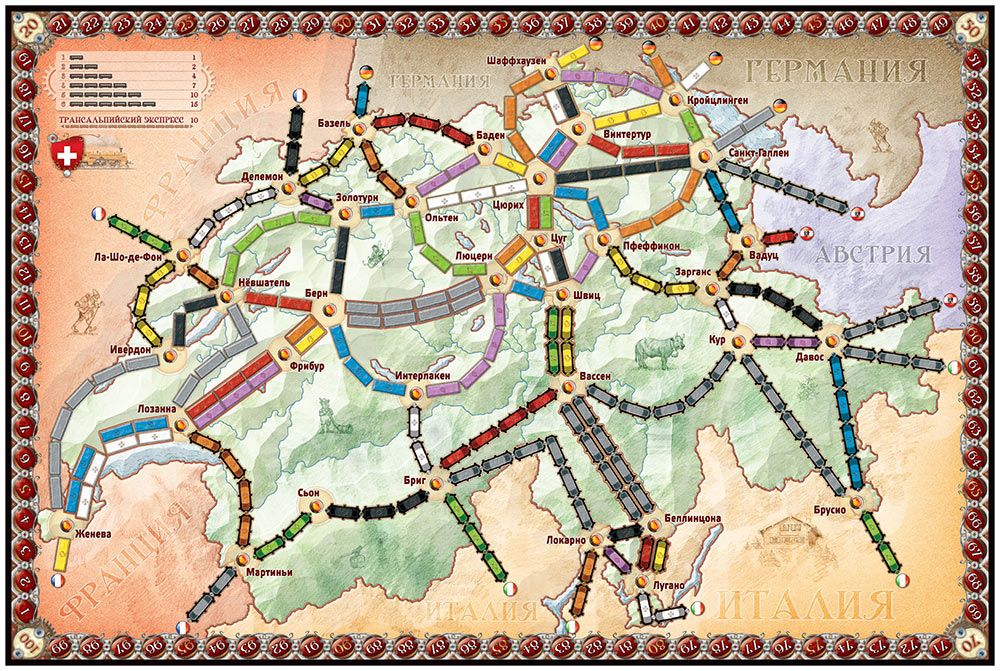 Galda spēle Ticket to Ride: Indija un Šveice
