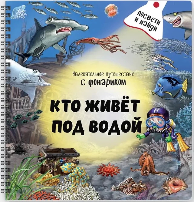 Książka z latarką Kto żyje pod wodą?