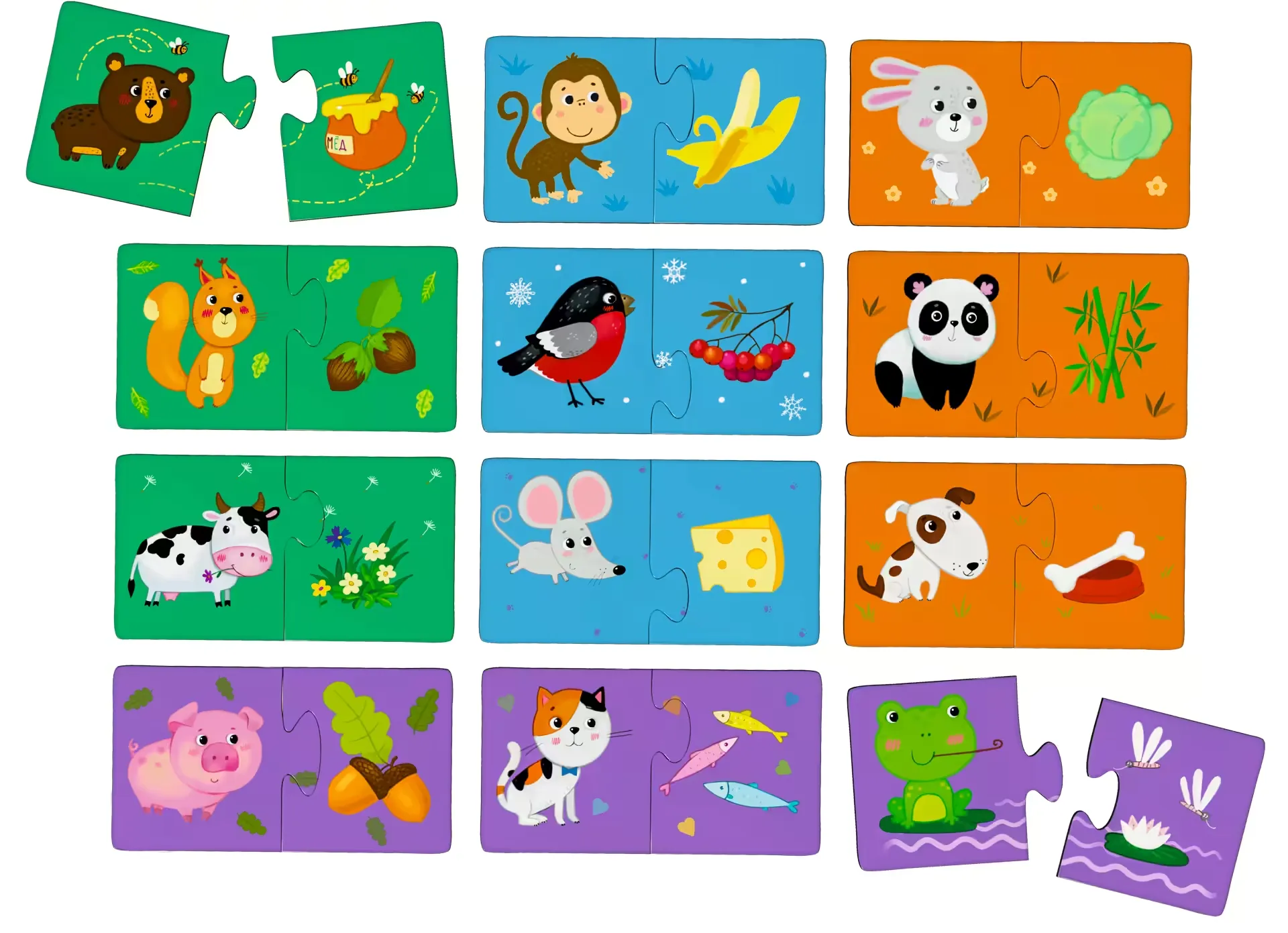IQ Puzzle drewniane Kto co lubi?