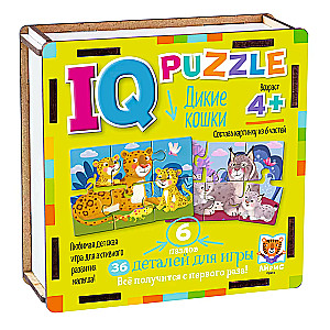 IQ Puzle koka Meža kaķi