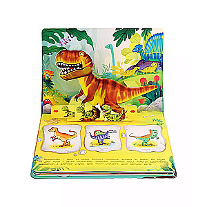 Grāmata-panorāma ar logiem Priecīgie dinozauri