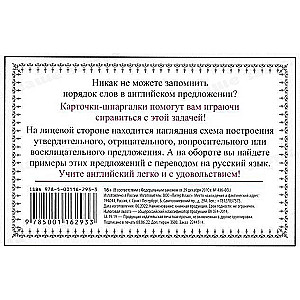 Speak English! Word Order in Sentences: Affirmation, Negation, Exclamation, Question. 29 Cards