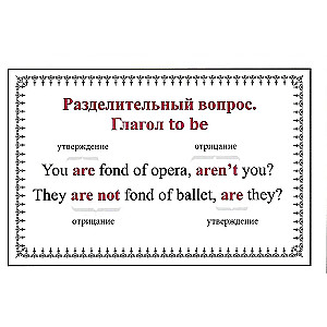 Speak English! Word Order in Sentences: Affirmation, Negation, Exclamation, Question. 29 Cards