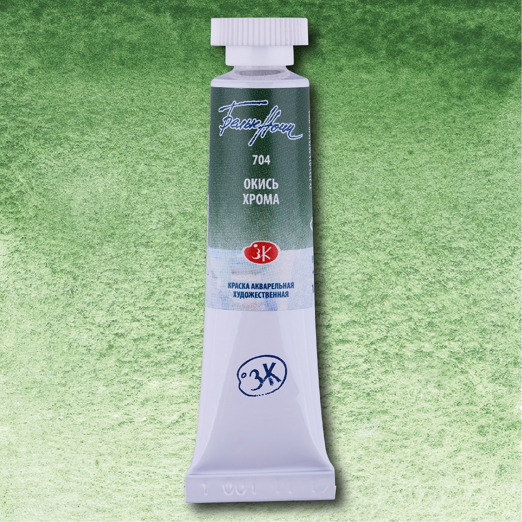 Farba akwarelowa artystyczna Białe Noce 10 ml, tlenek chromu