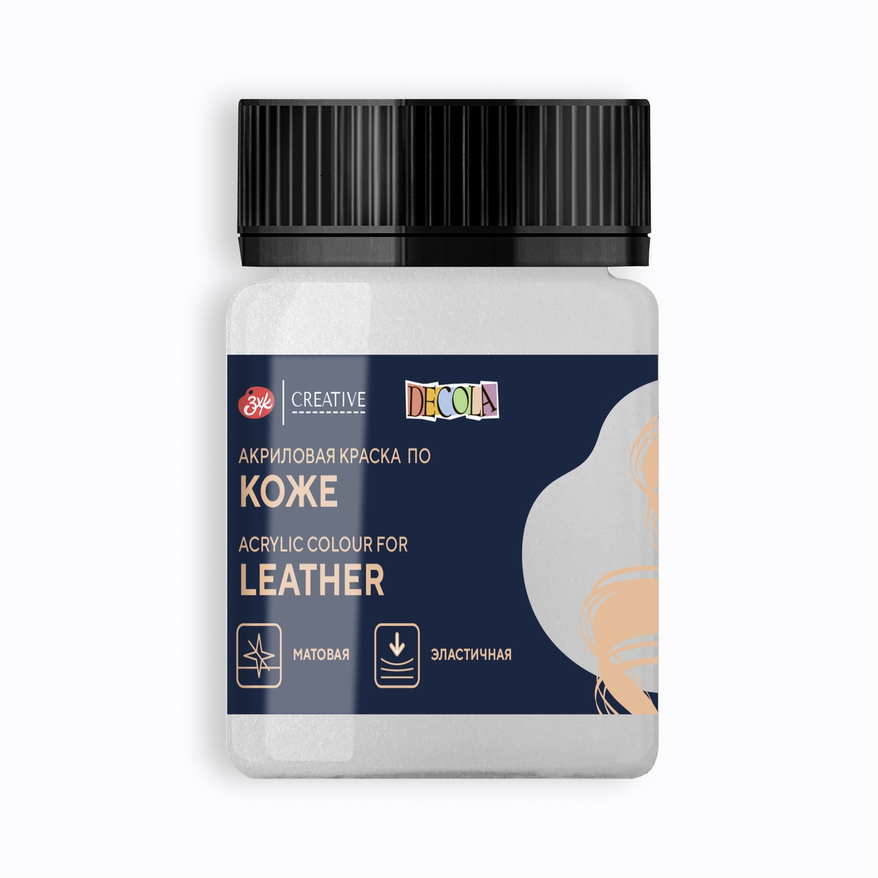 Acrylic Leather Paint Decola 50 ml, Silver