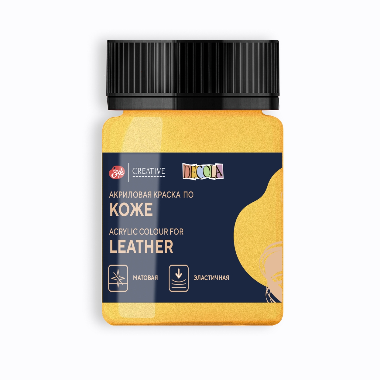 Acrylic Paint for Leather Decola 50 ml., Gold