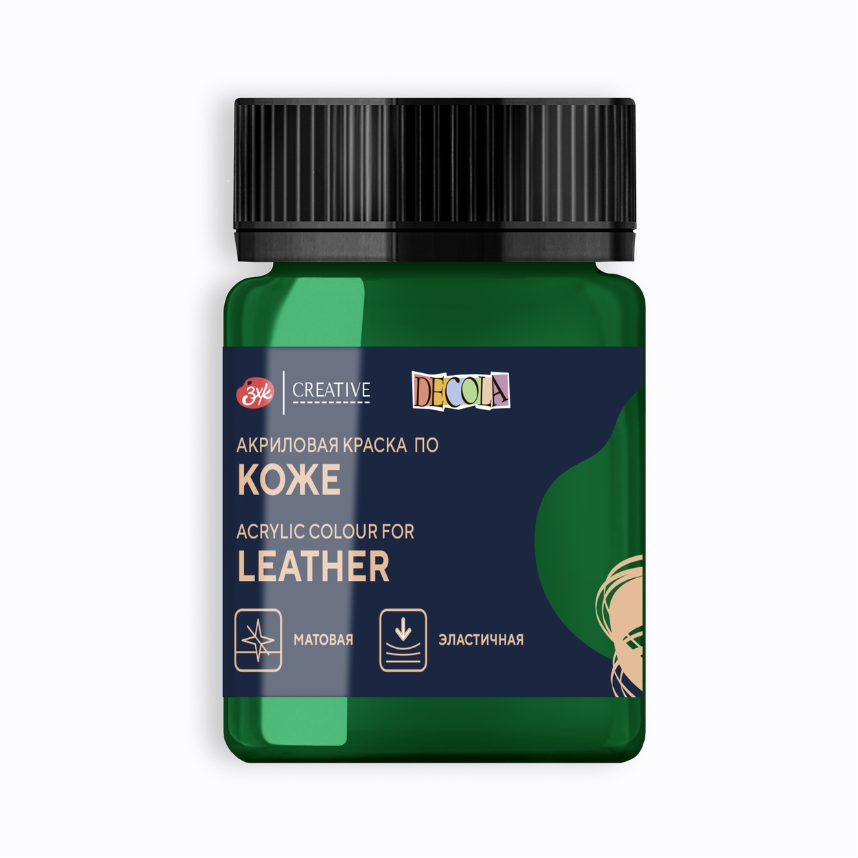 Acrylic Paint for Leather Decola 50 ml., Green