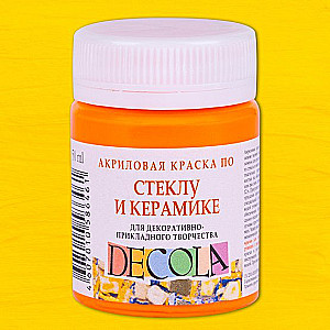 Akrilinė dažai Decola stiklo ir keramikos, 50 ml, tamsiai geltona