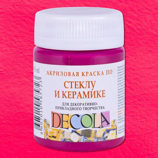 Akrilinė spalva Decola stiklui ir keramikai, 50 ml., šviesiai rožinė