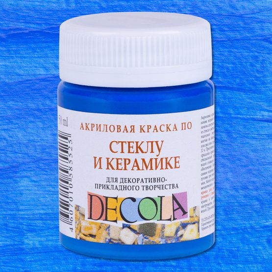 Akrilinė dažai Decola stiklo ir keramikos, 50 ml, mėlyna
