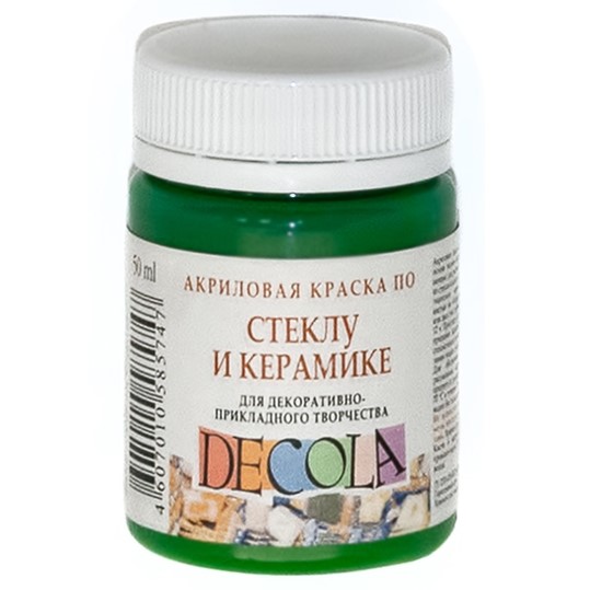 Decola Acrylic Paint for Glass and Ceramics, 50 ml, Light Green
