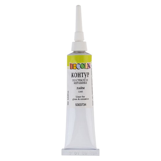 Acrylic Contour for Glass and Ceramics Deсola, 18 ml, Lime