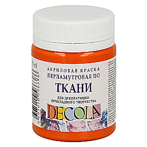 Akrylinė tekstilinė dažai dekoratyvinei kūrybai Decola, 50 ml., perlų oranžinė
