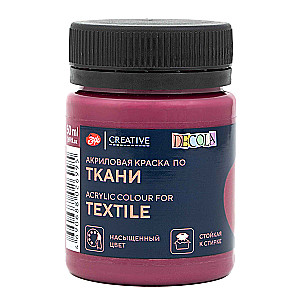 Acrylfarbe für Stoffe zum dekorativen Gestalten Decola, 50 ml, Marsala
