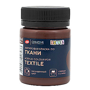 Acrylfarbe für Stoffe für dekorative Kreativität Decola, 50 ml, bitterer Schokolade