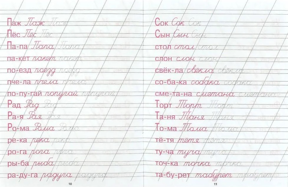 Kaligraficzny zapis. Pisanie słów