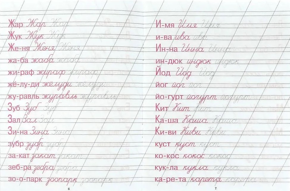 Kaligraficzny zapis. Pisanie słów