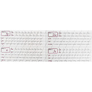 Kaligraficzny zeszyt. Pisanie sylab