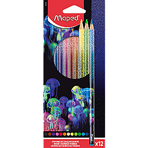 MAPED Deepsea Paradise spalvoti pieštukai (12 spalvų)