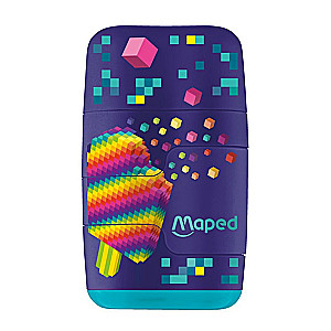 Pencil Sharpener with Container + Eraser - Pixel Party