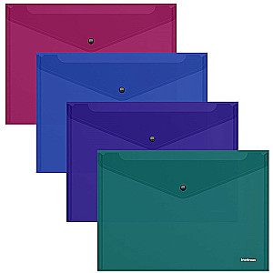 A5+ Envelope Folder with Button ErichKrause Glossy Vivid (Mix of Colors)