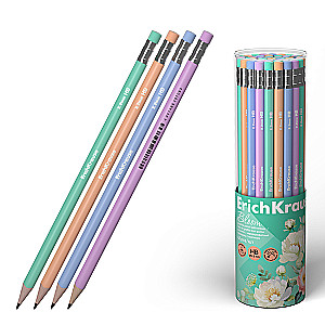 Bleistift ch/g ErichKrause Pastel Bloom, Härte HB, mit Radiergummi
