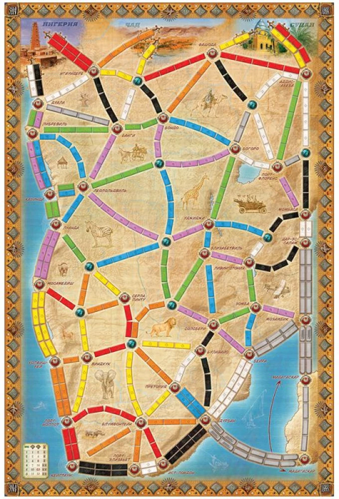 Stalo žaidimas - Ticket to Ride. Afrikos širdis (papildymas)