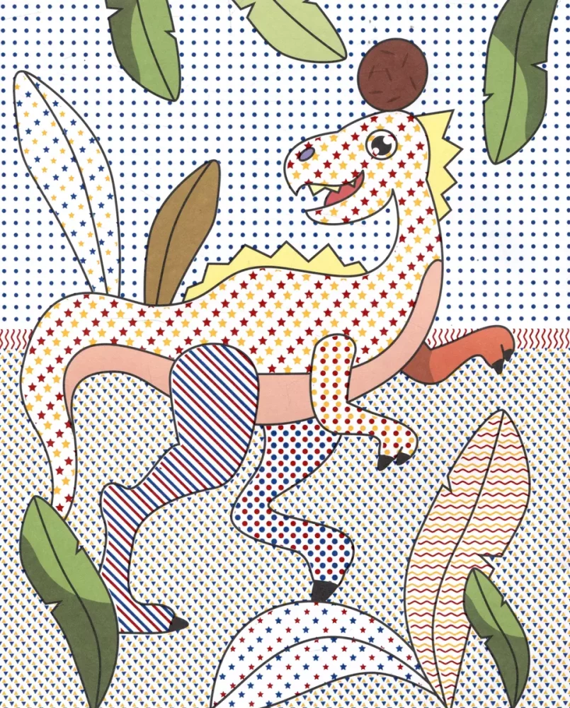 Vandens spalvinimo knygelė su spalvotais elementais. Dinozaurai
