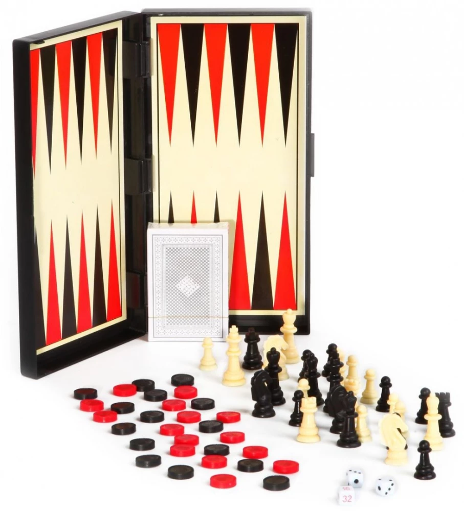 Mängud 4 ühes Kabe. Male. Backgammon. Kaardid