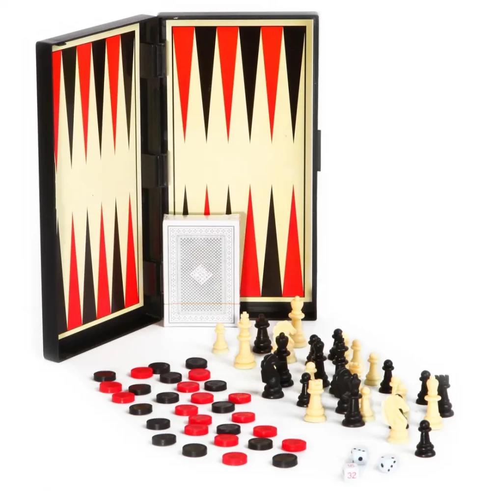 Mängud 4 ühes Kabe. Male. Backgammon. Kaardid