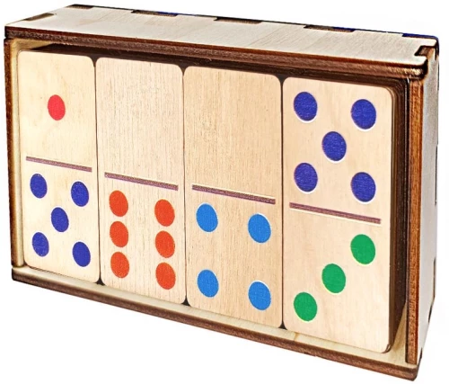 Domino aus Holz - Bunt