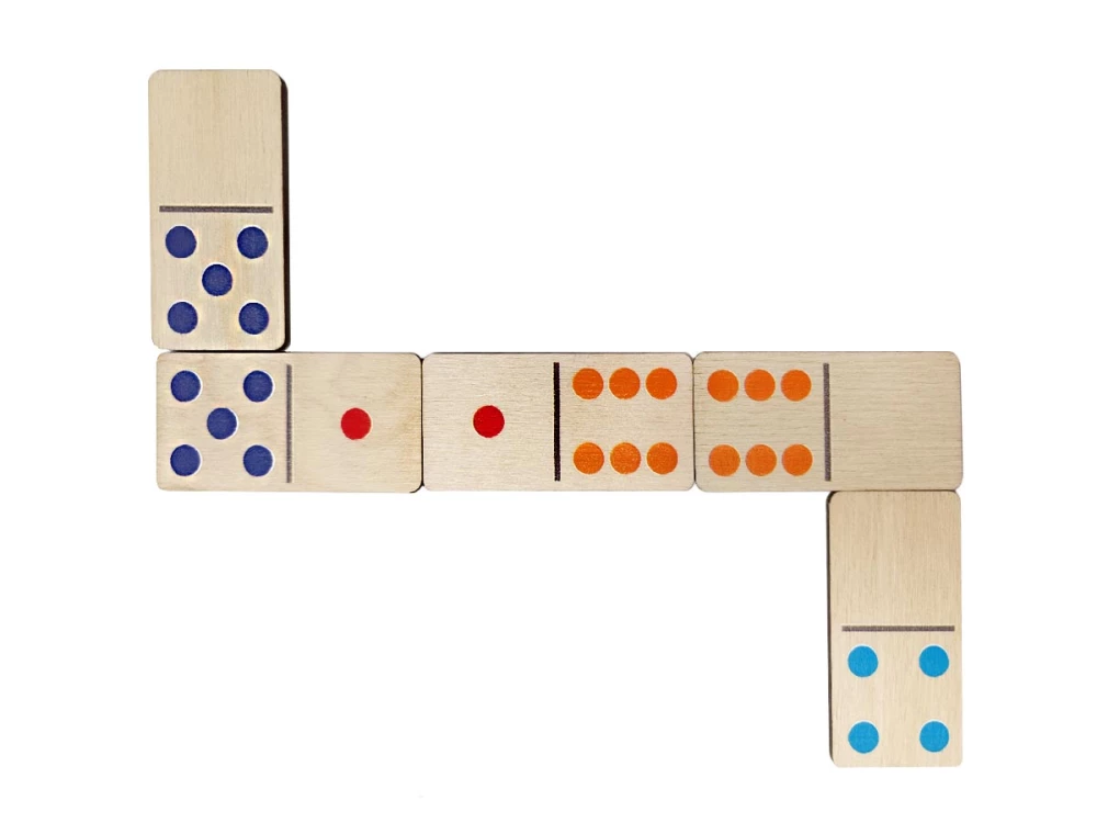 Wooden Domino - Colored