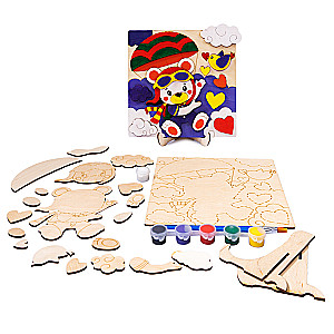Three-Dimensional Picture from Wooden Blanks - Parachutist