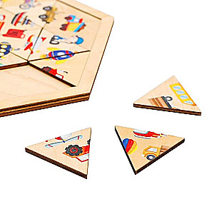 Wooden Puzzle - Transport Hexagon